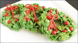 Christmas Cornflake Wreath Treats [upl. by Lilak]