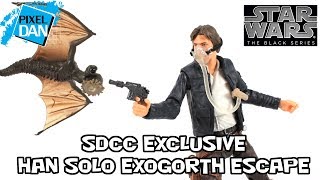 Star Wars Black Series Han Solo Exogorth Escape SDCC 2018 Exclusive Hasbro Figure Review [upl. by Ecenahs]