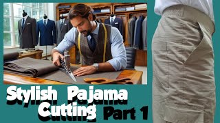 Readymade Style Pajama Cutting  How To Cut Gents Pajama [upl. by Aerbma]