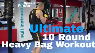 ULTIMATE 10 ROUND Boxing HEAVY BAG WORKOUT  NateBowerFitness [upl. by Brigitte]