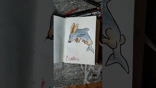 Un lapin  un dauphin  🐬 🐰 lapin dauphin dessin [upl. by Nabe]