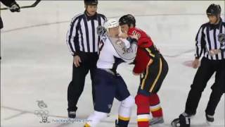 Wade Belak vs Brian McGrattan Dec 19 2009  Sportsnet feed [upl. by Boyes843]