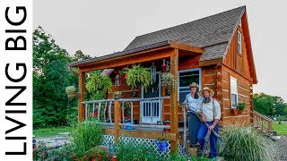 True OffGrid Homesteading in A Pioneer Style Cabin [upl. by Ylyl]