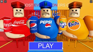 COCACOLA BARRY Vs PEPSI BARRY Vs FANTA BARRY in BARRYS PRISON RUN New Scary Obby Roblox [upl. by Anwaf]