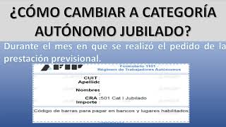 Inscripción categoría autónomo jubilado [upl. by Ilbert108]