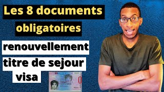 Renouvellement carte de séjour  titre de sejour   renouvellement visa en ligne  les documents [upl. by Scrivens]