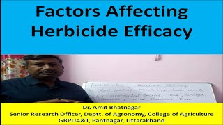 Factors Affecting Herbicide Efficacy [upl. by Evanthe]