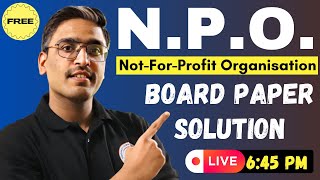 12th NPO Board Paper Solution 2024 12th Accounts [upl. by Ardis]