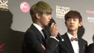 EXO Kris speaking Cantonese at 2013 Mnet Asian Music Awards Press Conference [upl. by Ecertap]