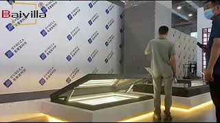 Customized Automatic Top Hung Roof Skylight Electric Open Stairway Access Hatch Roof Window [upl. by Rise]