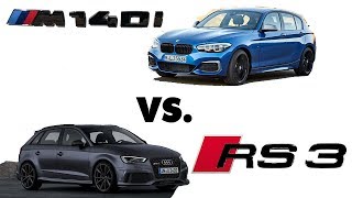 BMW M140i vs AUDI RS3 which one has the best NOISE amp ACCELERATION [upl. by Piefer23]