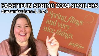 Fabfitfun SPOILERS  Spring 2024  Customizations 4 5 amp 6 Spoiler [upl. by Shepley]