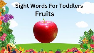 Names of Fruits Sight words for toddlers Flash Card Educational Video by genZ benZ Kids [upl. by Ahsenac]