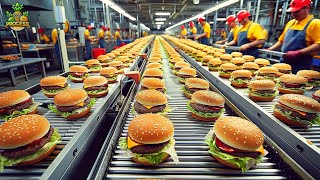 How McDonalds Hamburgers Are Made in a Factory  Hamburgers Factory Process [upl. by Min66]