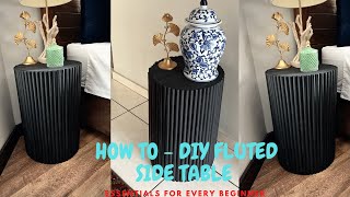 Unbelievable DIY Project Transform Any Room with this Fluted Side Table [upl. by Merrel]