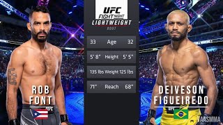 ROB FONT VS DEIVESON FIGUEIREDO FULL FIGHT UFC ON ESPN 52 [upl. by Niamjneb]