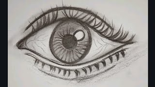 Easy Eye drawing tutorial with pancil How to draw an Eye with pancil [upl. by Llacam910]