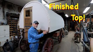 The Final Sheep Wagon Canvas Top Install  Engels Coach Shop [upl. by Ilana]