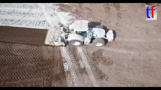 SOIL STABILIZATION  Bodenstabilisierung mit Mercedes amp Fendt Korb Germany 12042017 [upl. by Nalat29]