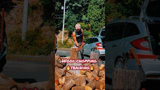 🪵Wood chopping 🪓🔥training🔥🪓3000g [upl. by Tilford114]