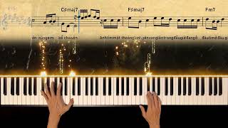 Vũ feat Binz  Bình Yên Piano Cover  Tutorial Lyrics Sheet Music Karaoke [upl. by Notsur]