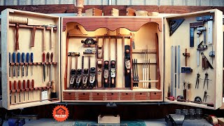 Hand Tool Cabinet Build Part 5 Installing the Pelmet and Lights Preparing Stock by Hand and More [upl. by Astred]