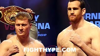 ALEXANDER POVETKIN VS DAVID PRICE WEIGHIN AND FINAL FACE OFF [upl. by Nyre]