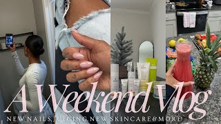 New Nails  Juicing  New Skincare  more  Weekend in my Life Vlog✨ [upl. by Ettellocin]