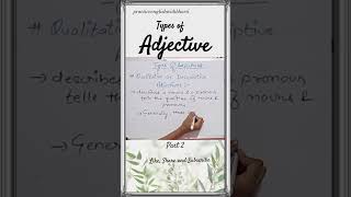 Adjective types of adjective qualitative english practiceenglishwithbharti [upl. by Prissie]