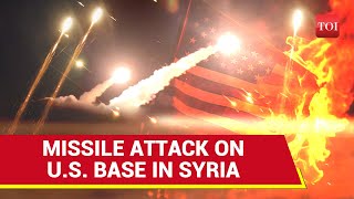 US Military Base Bombarded With Missiles In Syria Amid IsraelIran Conflict  Report  Watch [upl. by Herwig356]