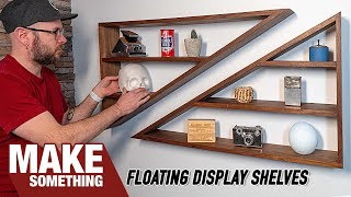 How to Make a Pair of Modern Angled Floating Shelves [upl. by Harbison]