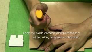 Olfa BTC1 Japanese Leather Knife and Professional Cutting Mat for Leathercraft [upl. by Suirred]