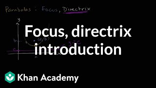 Focus and directrix introduction  Conic sections  Algebra II  Khan Academy [upl. by Annair]