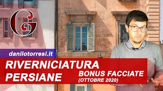 BONUS FACCIATE verniciatura Persiane e Scuri parete parzialmente visibile Risposta 434 del 2020 [upl. by Kizzie18]