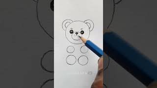 Teddy bear 🧸 art by artistic broo drawing art easydrawing teddybear [upl. by Thanh36]