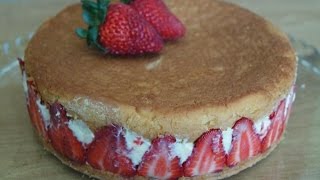 STRAWBERRY CAKE  FRAISIER RECIPE  EMS BAKING [upl. by Aikit939]