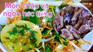 Làm món quotCHÁO VỊT KẾT HỢP VỚI GỎI BẮP CHUỐI HỘTquot ăn ngon thôi rồi [upl. by Malti]