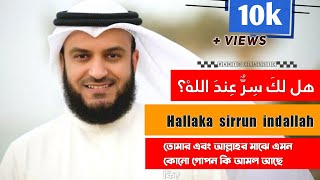 Hallaka sirrun indallah  with lyrics amp translation  Alafasy Arabic Nasheed  هل لك سر عند الله [upl. by Adnorahc]