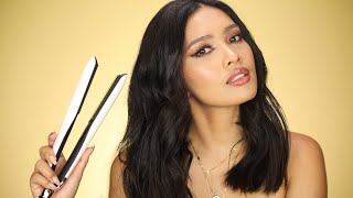 Natural Beach Waves with a Straightener  GHD Platinum Plus [upl. by Yttiy]