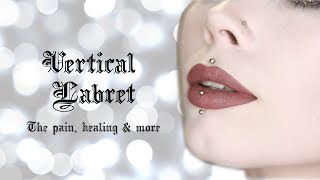 My Vertical Labret Piercing  Pain Healing Process amp My Experience [upl. by Nosnor]