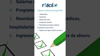 Ingresos exentos de pagar ISR [upl. by Gunning]