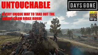 Days Gone PS5  UNTOUCHABLE  A VERY UNIQUE WAY TO TAKE OUT THE LOBERT DRAW RIDGE HORDE [upl. by Marr]