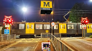 Metro Trains at Callerton Parkway Level Crossing compilation Tyne amp Wear [upl. by Calabresi]