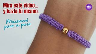 ☝️HERMOSA pulsera de Hilo tejida en MACRAMÉ Paso a paso😍 Easy Thread Bracelet [upl. by Lrac]