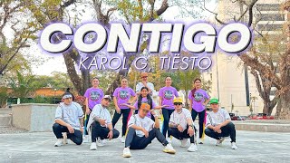 CONTIGO  NF REMIX   KAROL G Tiesto  Dance Fitness  Zumba  Danza Carol Angels  New Friendz [upl. by Cirdec753]