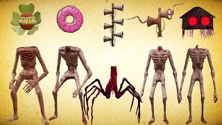 WRONG HEADS SIREN HEAD FLOWER SIREN HEAD DONUT TRIPLE BASIC SIREN HEAD ROBLOX HOUSE HEAD RED [upl. by Alliehs516]