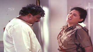 Doddanna Behaves Badly With a Lady Police Officer  Gandanige Takka Hendathi Movie Climax Scene [upl. by Leahcym]