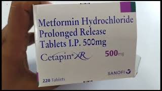 Cetapin XR 500mg Tablet  Metformin Hydrochloride 500mg Tablets  Cetapin XR 500mg Tablet Uses Dose [upl. by Eceirehs]