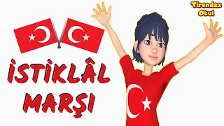 İstiklal Marşı Ezberleme  10 KITA DİNLE  FON MÜZİĞİ  ANİMASYON [upl. by Navar663]