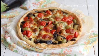 Torta rustica ripiena di melanzane olive e mozzarella [upl. by Neal40]